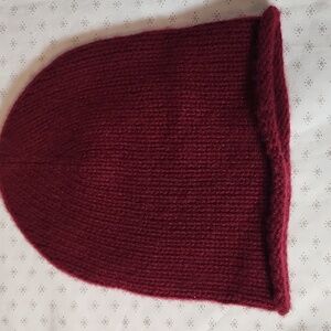 Polo by Ralph Lauren Burgundy Red Cashmere  Rolled Edge Hat  sz OS NWOT